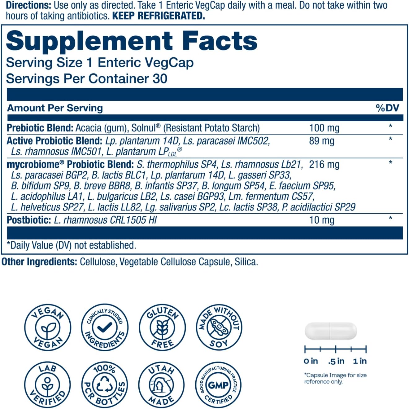 Complete Probiotic 50 Billion Active Formula Capsules by Solaray