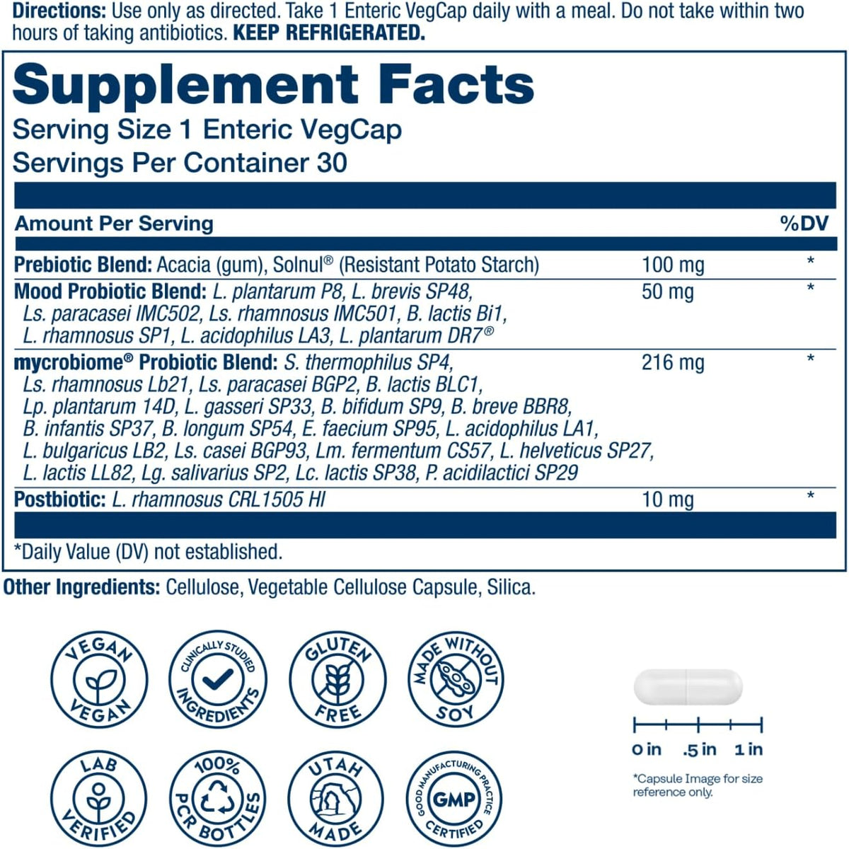 Complete Probiotic 50 Billion Mood Capsules by Solaray