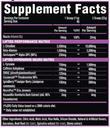 Lifted PreWorkout Galaxy Grape by MuscleSport