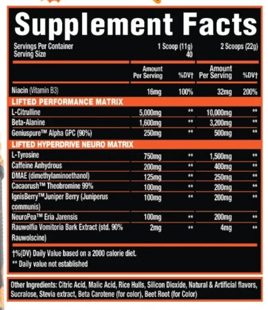 Lifted PreWorkout Solar Orange by MuscleSport