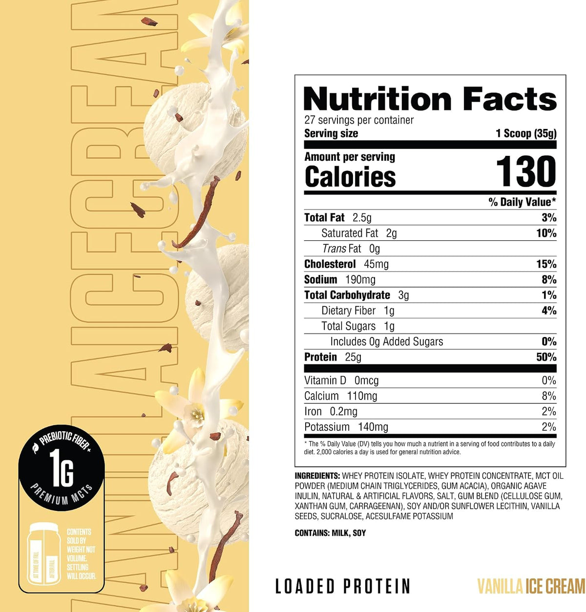 Loaded Protein Vanilla Ice Cream by Ryse