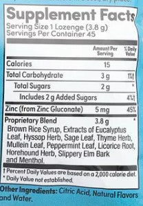 Menthol Immune Lozenges by Zand