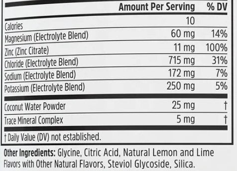 Hydro-Fuel Electrolyte Lemon Lime Powder Packets by Zhou