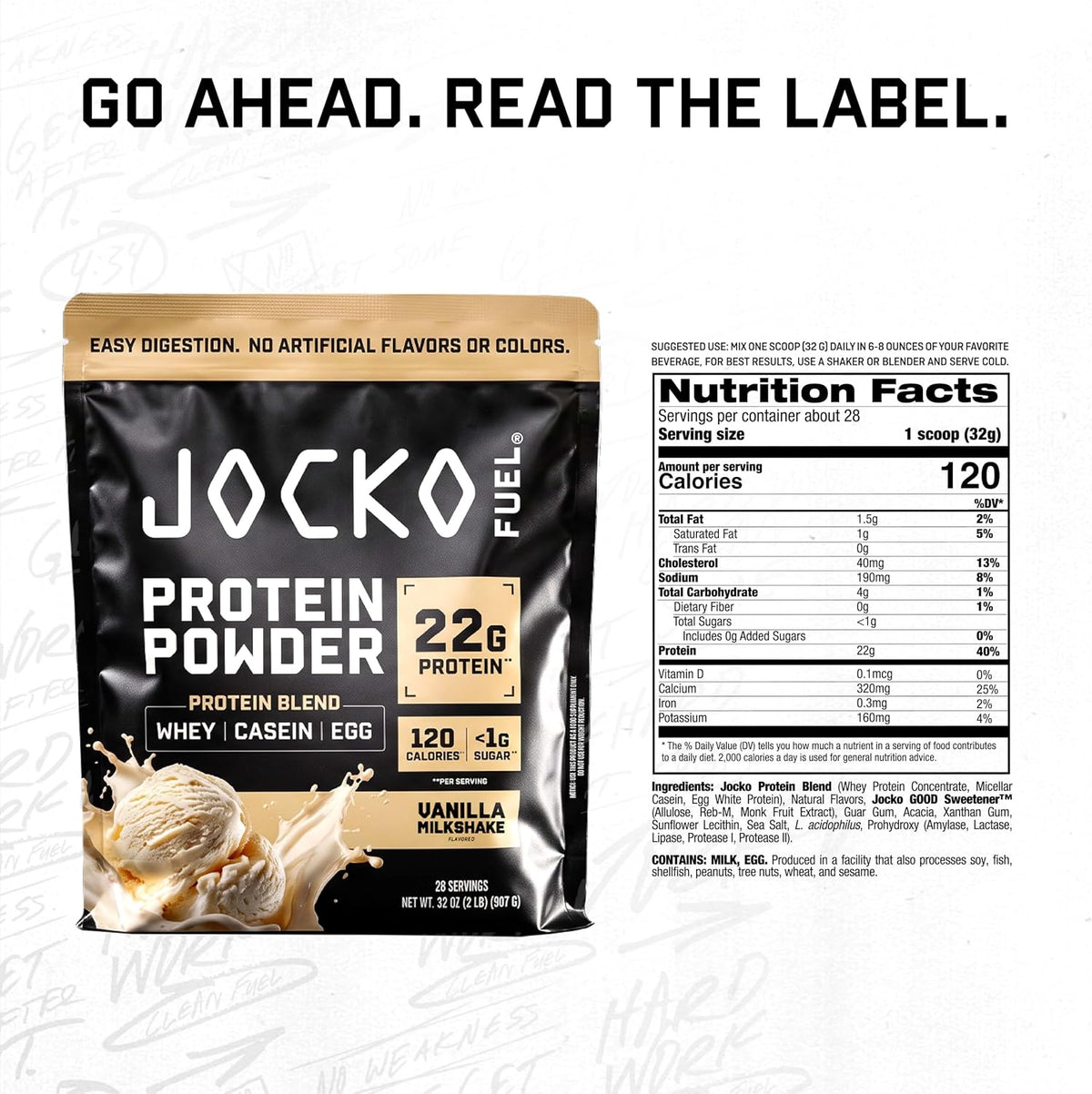 Molk Protein Blend Vanilla Milkshake by Jocko Fuel