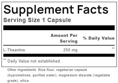 L-Theanine 250mg Capsules by Natural Factors