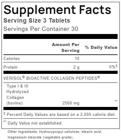 Total Body Collagen Peptides Tablets by Natural Factors