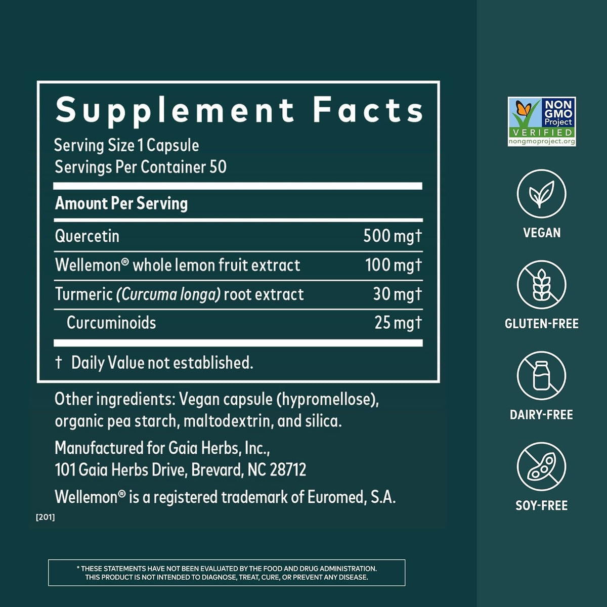 Quercetin Synergy Capsules by Gaia