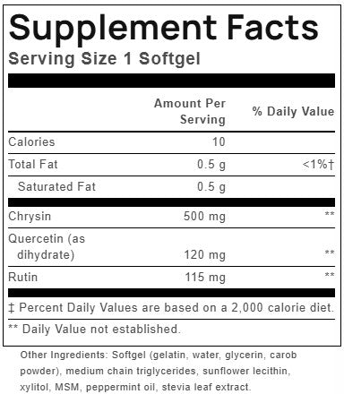 Chrysin plus Quercetin & Rutin Softgels by Natural Factors
