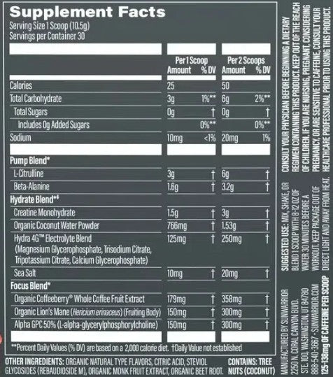 Active PreWorkout Watermelon Powder by Sunwarrior