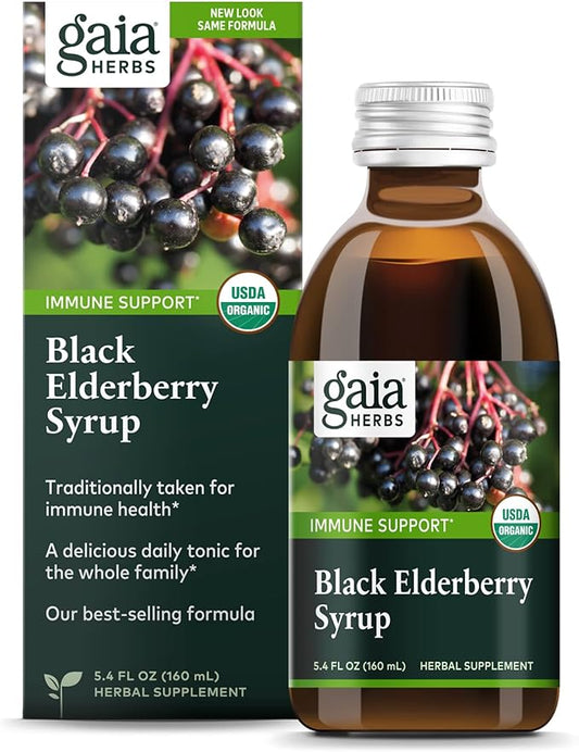 Gaia Black Elderberry Syrup 5.4oz