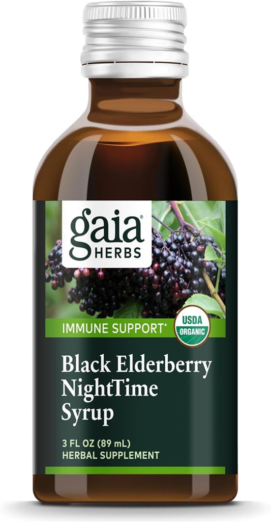 Gaia Nighttime Elderberry Syrup 3oz