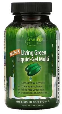 Irwin Naturals Men's Living Green Liquid Gel Multi