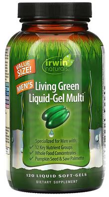 Irwin Naturals Men's Living Green Liquid Gel Multi