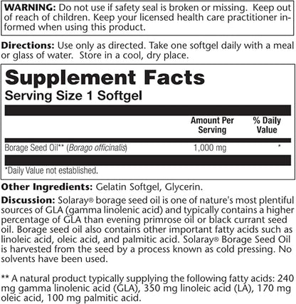 Borage Seed Oil 1000mg by Solaray