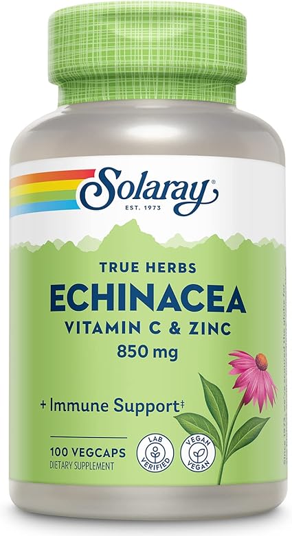 Echinacea Vitamin C & Zinc 100VegCaps by Solaray