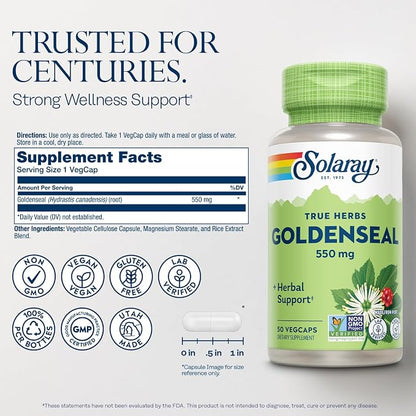 Goldenseal 550mg 50VegCaps by Solaray