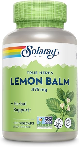 Lemon Balm 475mg 100VegCaps by Solaray