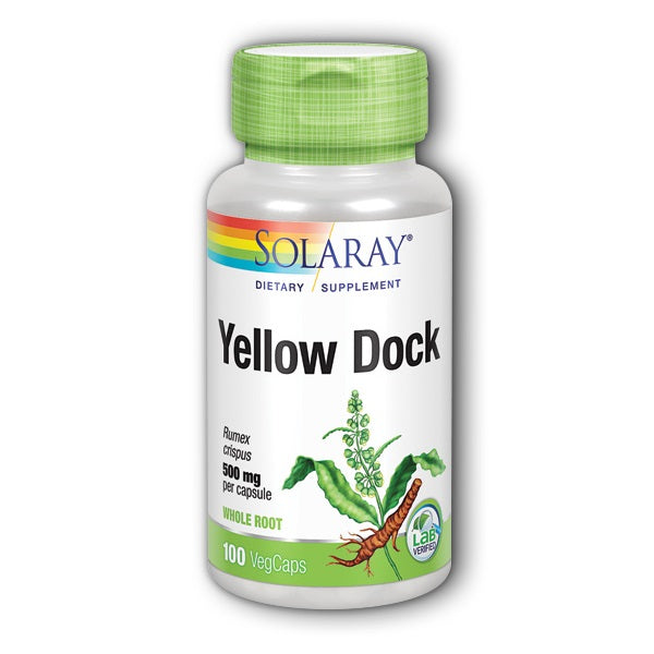 Yellow Dock 500mg 100VegCaps by Solaray