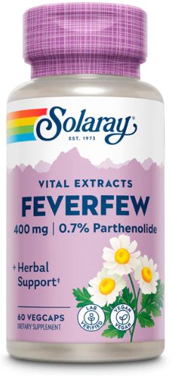 Feverfew Aerial Extract 400mg 60VegCaps by Solaray