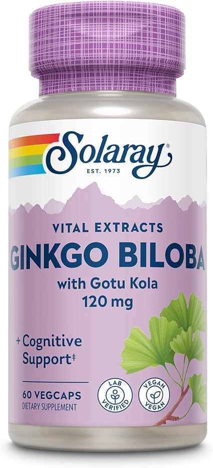 Ginkgo Biloba Extract OD 120mg 60VegCaps by Solaray