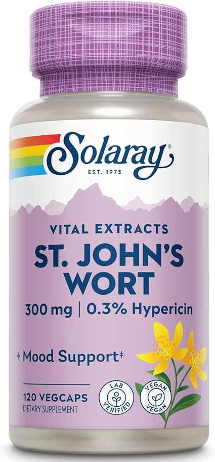 St. John's Wort Aerial Extract 300mg 120VegCaps by Solaray