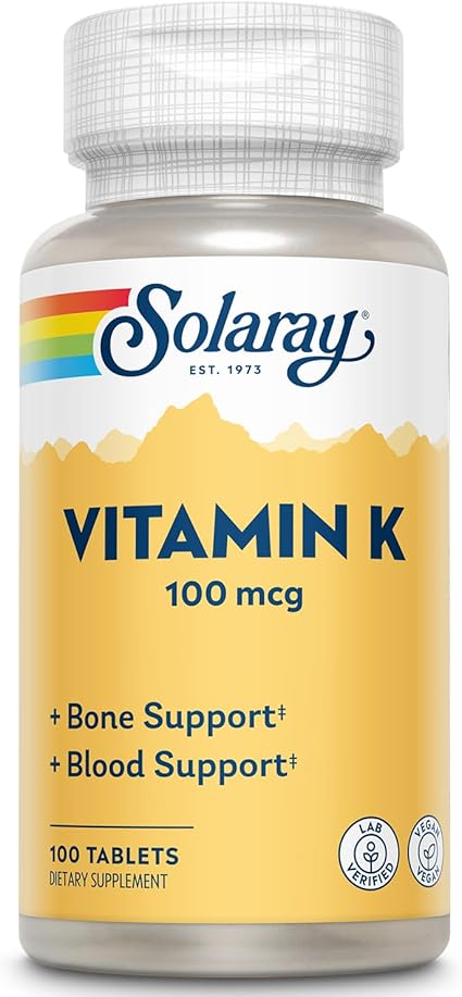 Vitamin K 100mcg 100tabs by Solaray