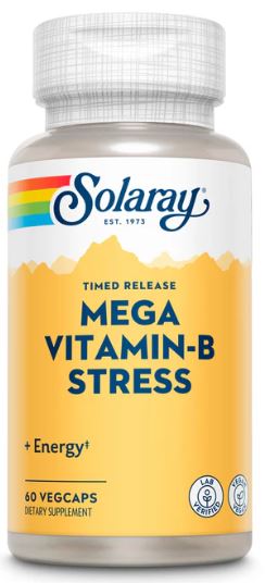 Mega B-Stress Timed Release 60VegCaps by Solaray