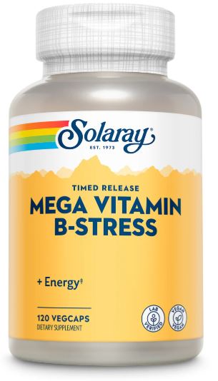 Mega B-Stress Timed Release 120VegCaps by Solaray