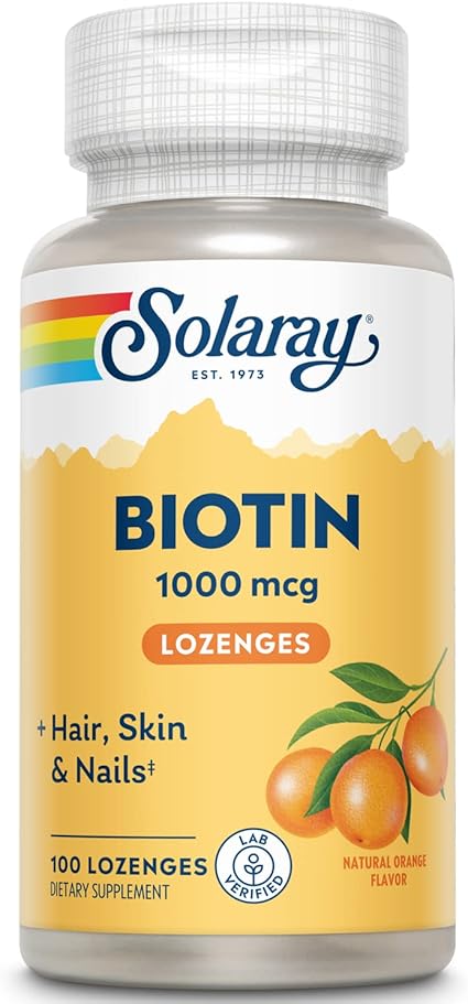 Biotin 1,000mcg 100 Lozenges Orange by Solaray