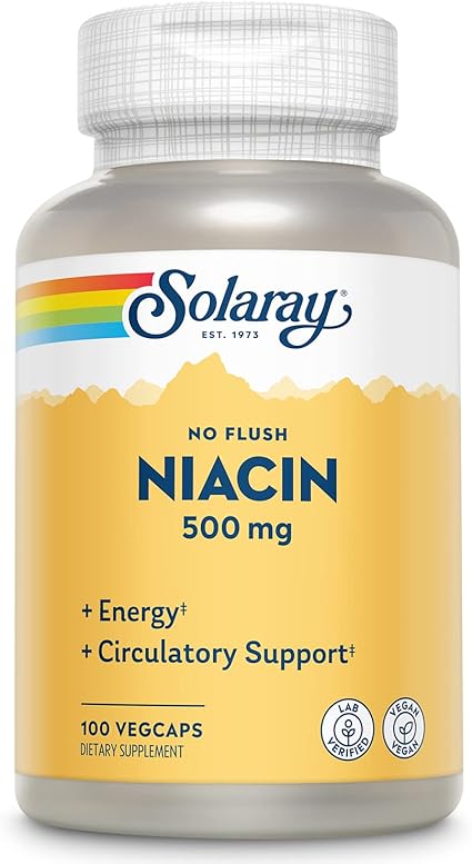Niacin No Flush 500mg 100VegCaps by Solaray