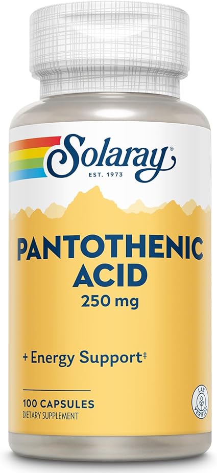 Pantothenic Acid 250mg 100caps by Solaray