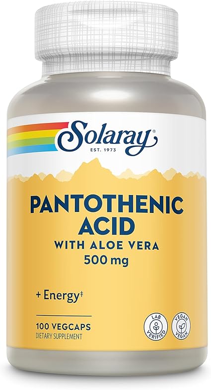 Pantothenic Acid 500mg 100VegCaps by Solaray