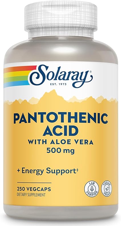 Pantothenic Acid 500mg 250VegCaps by Solaray