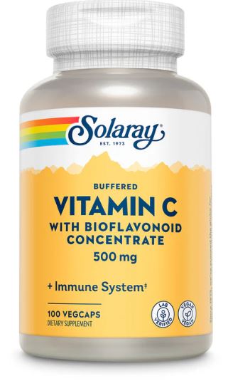 Buffered Vitamin C 500mg 100VegCaps by Solaray