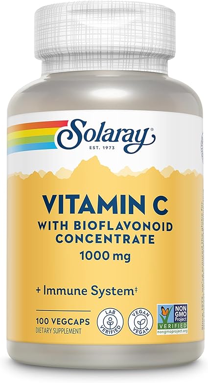 Vitamin C with Bioflavonoids 1,000mg 100VegCaps by Solaray