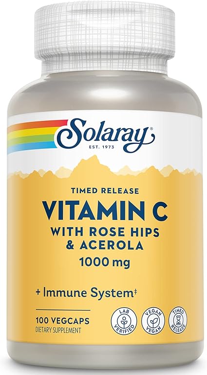 Timed Release Vitamin C 1,000mg 100VegCaps by Solaray