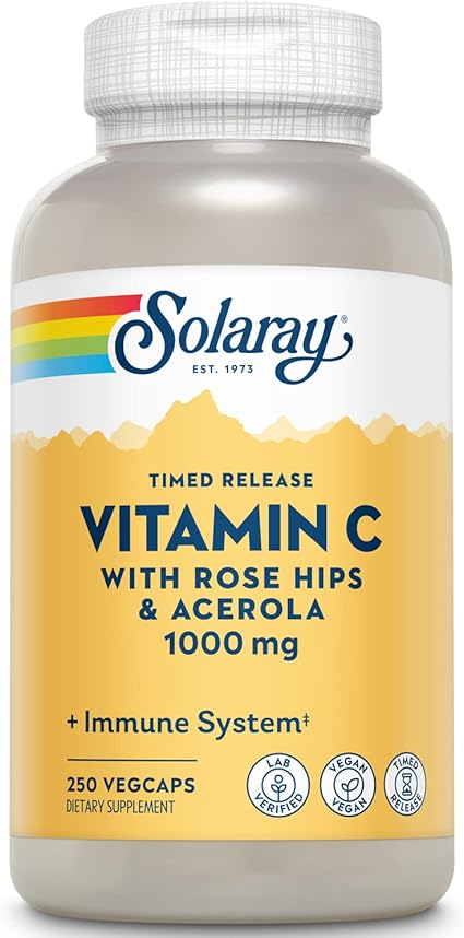 Timed Release Vitamin C 1,000mg 250VegCaps by Solaray