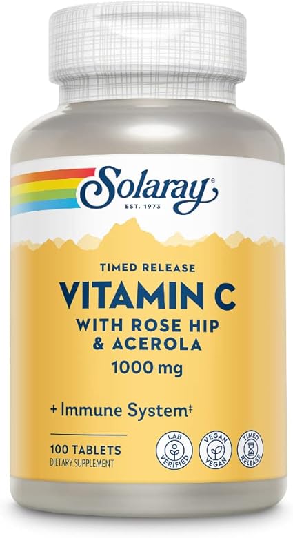 Timed Release Vitamin C 1,000mg 100tabs by Solaray