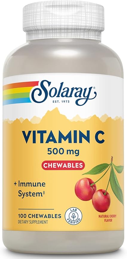 Vitamin C 500mg 100 Chewables by Solaray