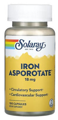 Iron Asporotate 18mg 100caps by Solaray