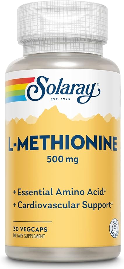 L-Methionine 500mg 30VegCaps by Solaray