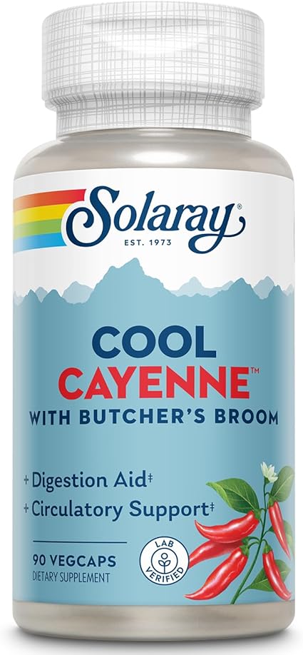 Cool Cayenne with Butcher's Broom 90VegCaps by Solaray