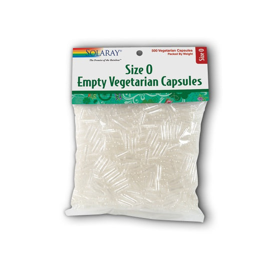 Empty Vegetarian Capsules Size 0 500ct by Solaray