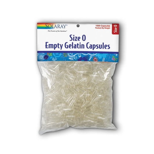 Empty Gelatin Capsules Size 0 1,000ct by Solaray