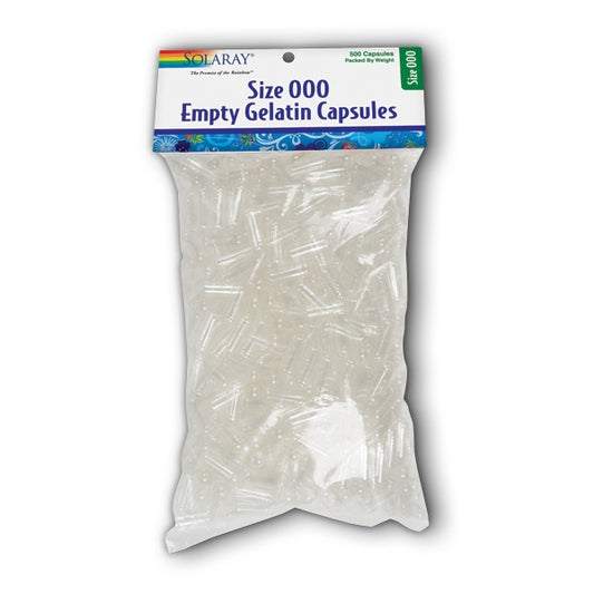 Empty Gelatin Capsules Size 000 500ct by Solaray