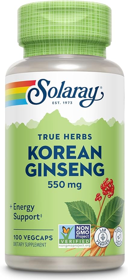 Korean Ginseng 550mg 100VegCaps by Solaray