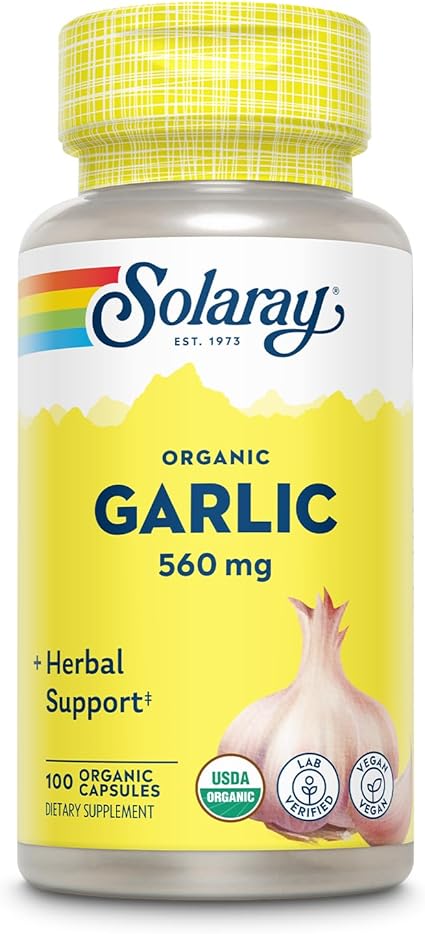 Garlic Organic 600mg 100VegCaps by Solaray