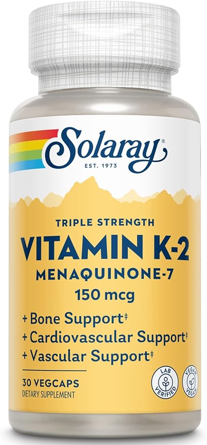 Vitamin K-2 Menaquinone-7 150mcg 30VegCaps by Solaray