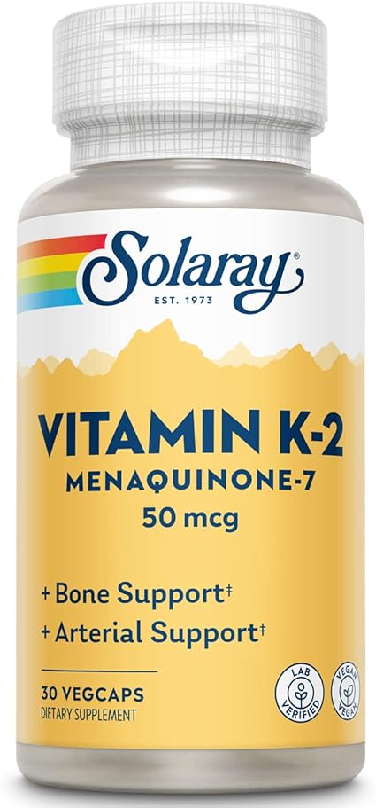 Vitamin K-2 Menaquinone-7 50mcg 30VegCaps by Solaray
