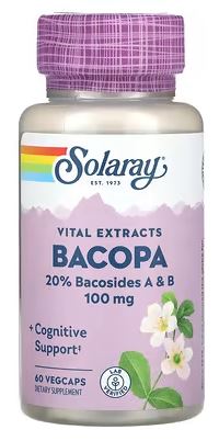 Bacopa Leaf Extract 100mg 60VegCaps by Solaray